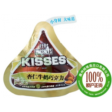 好时KISSES巴旦木牛奶巧克力82g1*24包/组