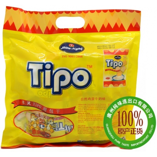 丰灵TIPO面包干（鸡蛋牛奶味）153g*40包/件