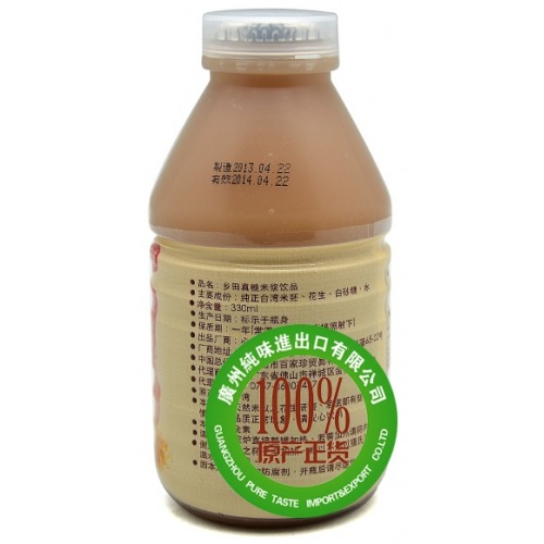 乡田真糙米浆奶饮品330ml*24瓶/件