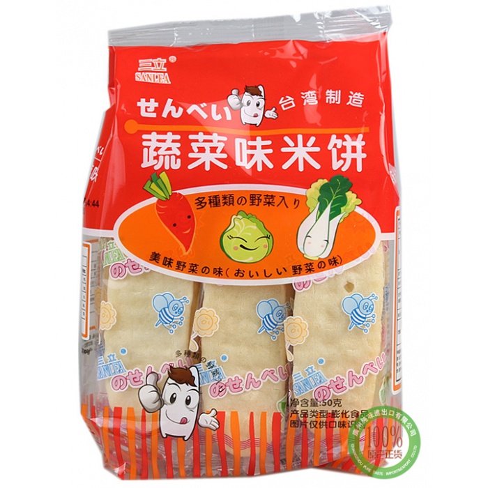 三立蔬菜味婴幼儿米饼50g*12包/件