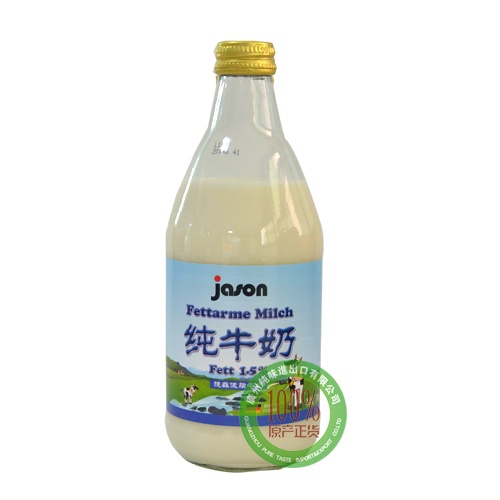 捷森低脂牛奶500ml*12瓶/件