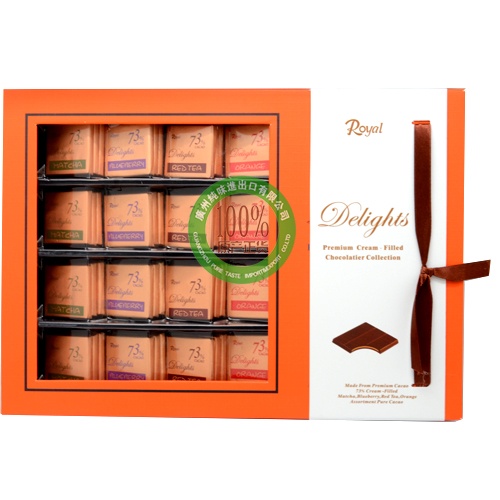 Royal牌精装礼盒73%四味混装巧克力240g*12盒/件
