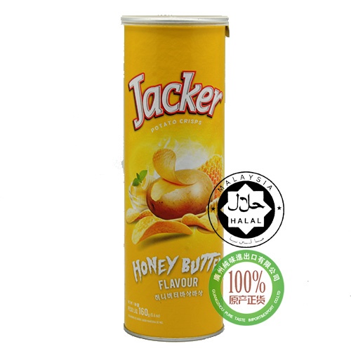 杰克牌蜂蜜黄油味薯片160g*14罐/件