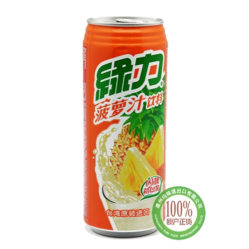 绿力菠萝汁490ml1*24罐/件