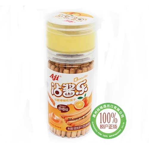 Aji沾酱乐沾酱棒棒形饼干（香橙味）180g(饼干135g，酱45g）*24罐/件