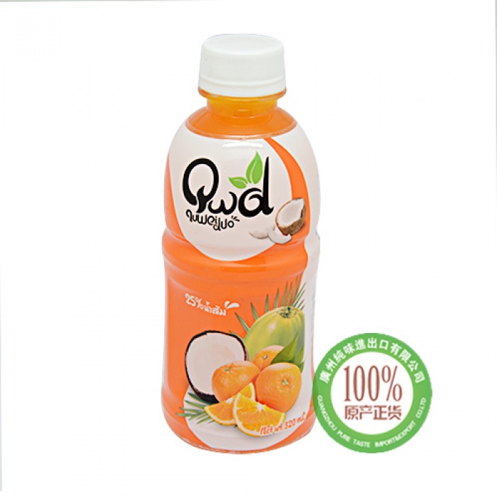 趣味橙汁饮料（含椰果）320ml*24瓶/件