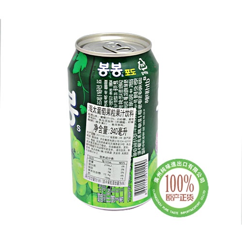 海太葡萄果粒果汁饮料340ml 1*24罐/件