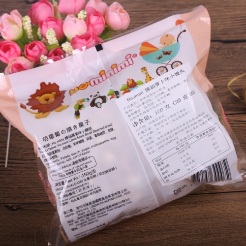 HO.mimi牌胡萝卜小馒头饼干150g*24包/件