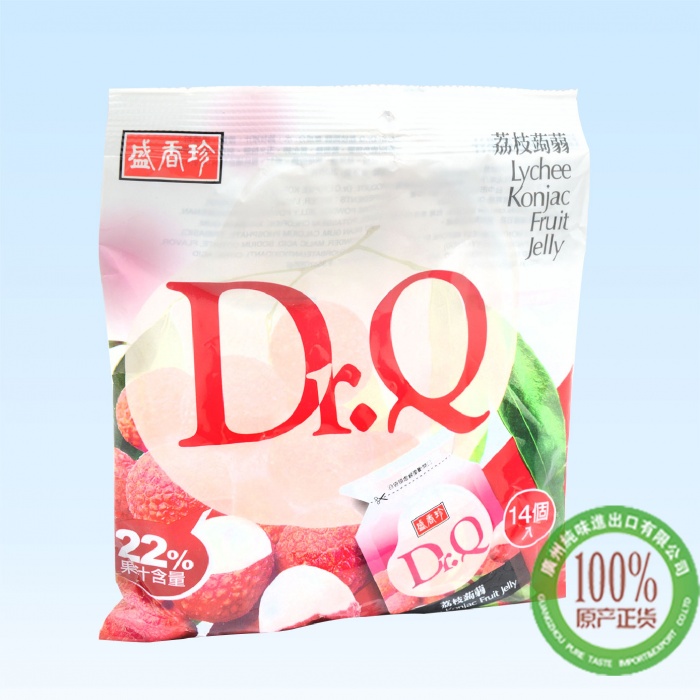 盛香珍Dr.Q荔枝汁蒟蒻果冻265g*20袋/件