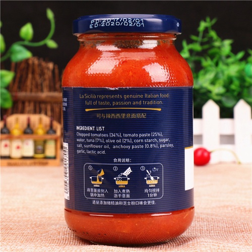 （木）辣西西里（金枪鱼）番茄意面调味酱350g*12瓶/件