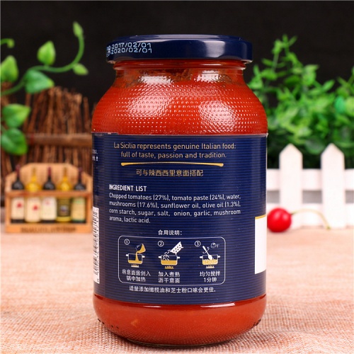（木）辣西西里（蘑菇）番茄意面调味酱350g*12瓶/件
