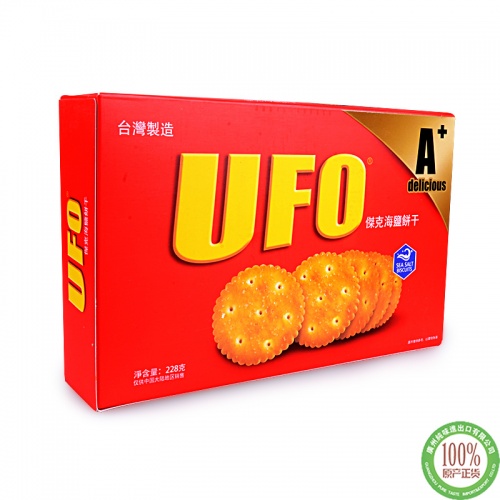 UFO 杰克海盐饼干228g*24盒/件