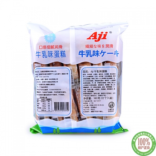 Aji牛乳味蛋糕180g*12包/件