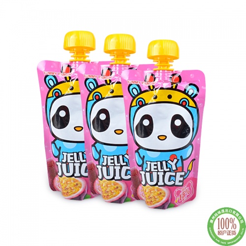 雅米熊猫 果汁可吸果冻（百香果味）150g*36袋/件