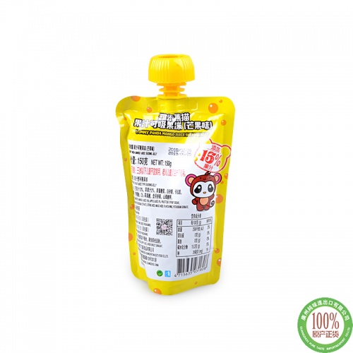 雅米熊猫 果汁可吸果冻（芒果味）150g*36袋/件