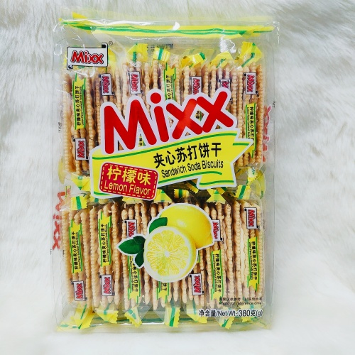 Mixx柠檬味夹心苏打饼干380g*16包/件        