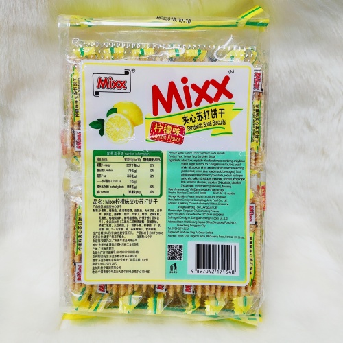 Mixx柠檬味夹心苏打饼干380g*16包/件        