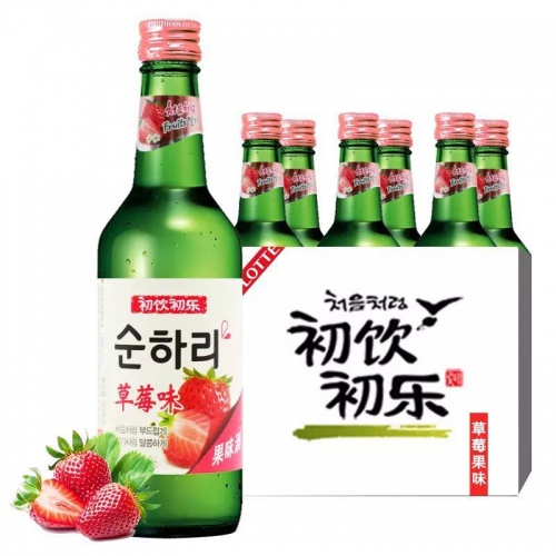 初饮初乐草莓味清酒360ml*20瓶/件