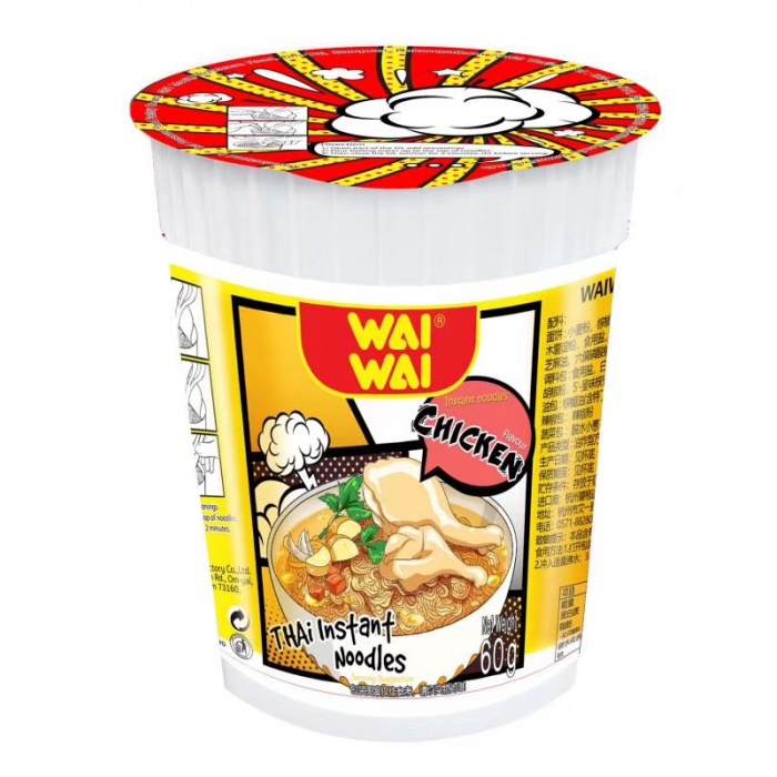 waiwai鸡肉方便面60g*36盒/件