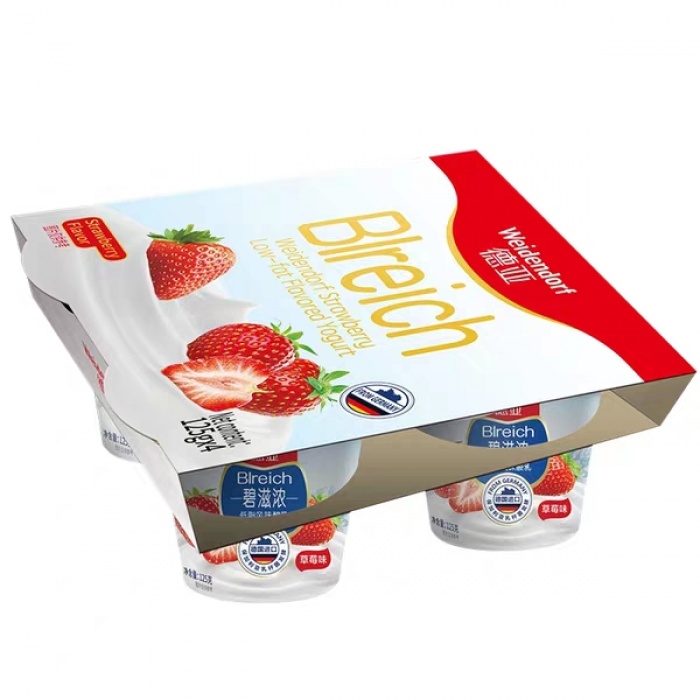 德亚碧滋浓草莓低脂风味酸乳（125g*4杯)*6盒/件