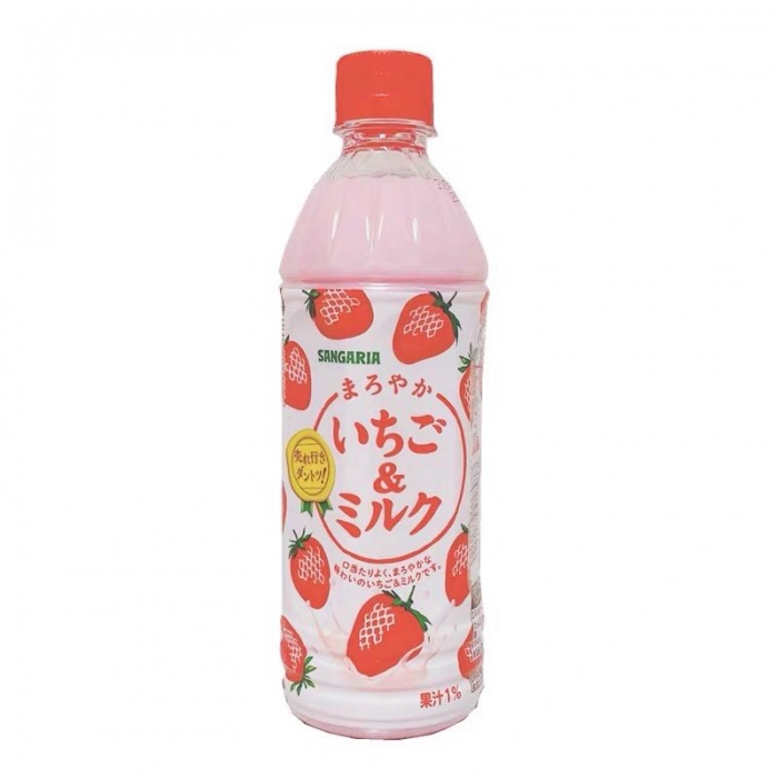 新加利亚牛奶草莓味饮料500ml*24瓶/件