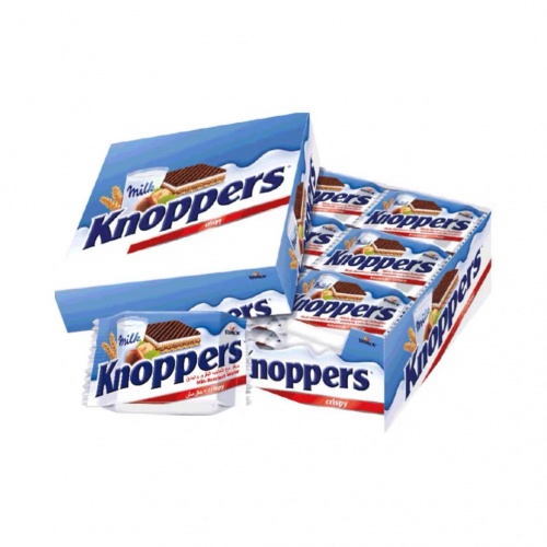 Knoppers牛奶榛子巧克力威化饼干250g*24条/件