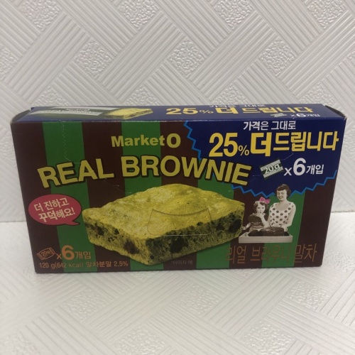 好丽友抹茶味布朗尼蛋糕120g*16盒/件