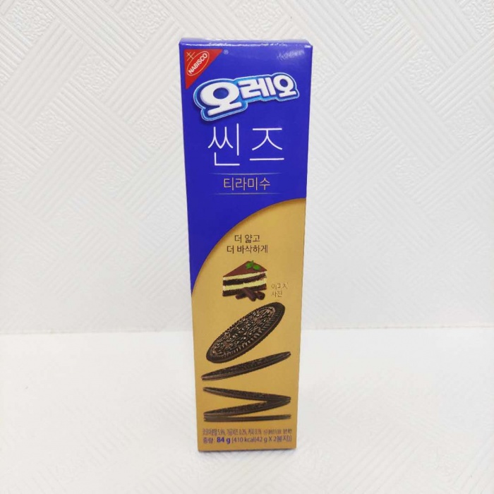 韩国OREO奥利奥提拉米苏味夹心饼84g*24盒/件