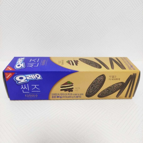韩国OREO奥利奥提拉米苏味夹心饼84g*24盒/件