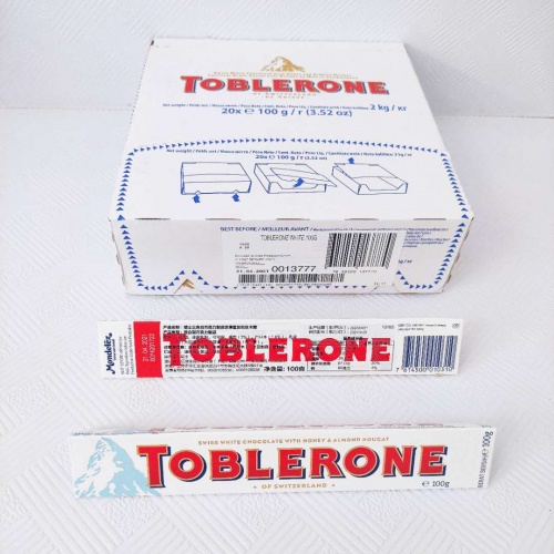 瑞士三角牛奶白巧克力（白盒）100g*20条/组