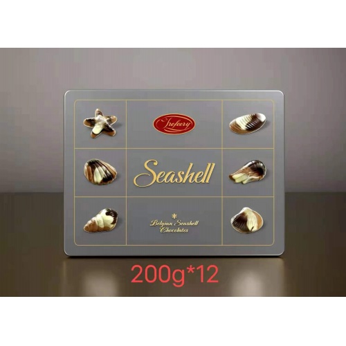 朵芙莉贝壳型榛子代可可脂巧克力（银色罐）200*12盒/件
