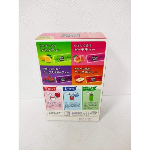 名糖什锦果味红茶固体饮料144g(24条，4种口味*6条）*6盒/组