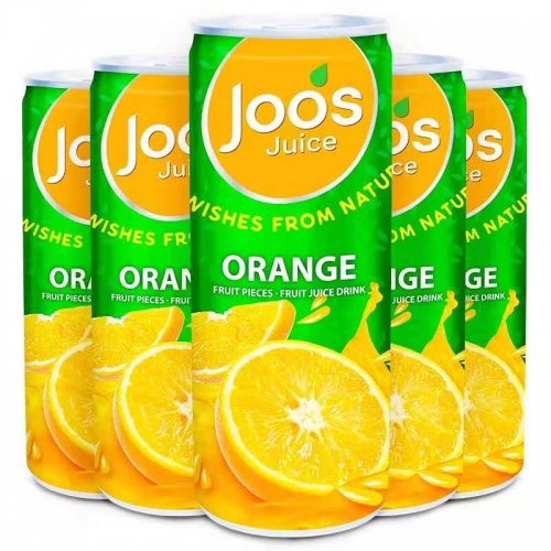 杰事橙汁（含橙果肉）饮品230ml*24罐/件