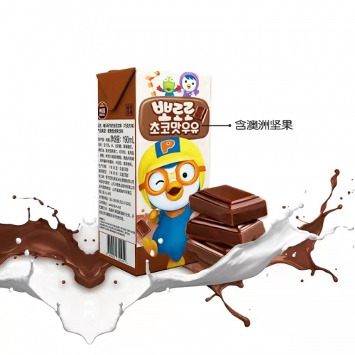 啵乐乐牛奶含乳饮料（巧克力味） 190ml*24支/件