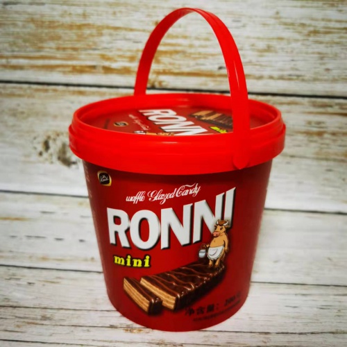 KONTI（康吉）红罗尼巧克力味威化糖果200g*24桶/件