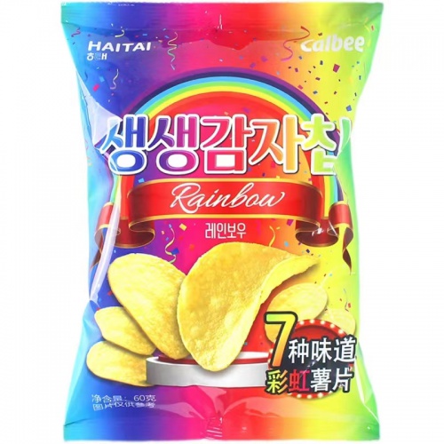 海太彩虹薯片混合味60g*16包/件