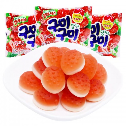 乐天草莓味软糖66g*12包/组