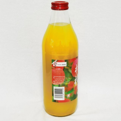 青森完熟100%苹果汁饮料（玻璃瓶装）1000ml*6瓶/件
