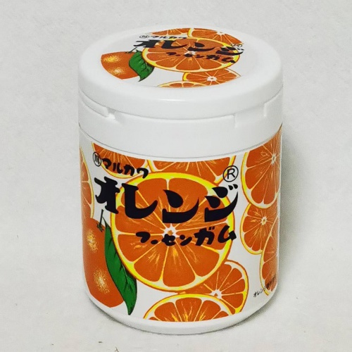 丸川牌罐装桔子味口香糖130g*6罐/组