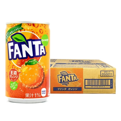 日本芬达橙子味碳酸饮料160ml*30罐/件