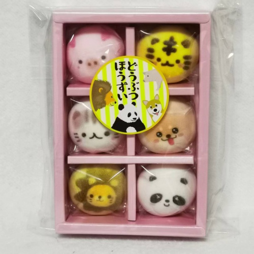 京都可爱小动物棉花糖6个装54g*10盒/件