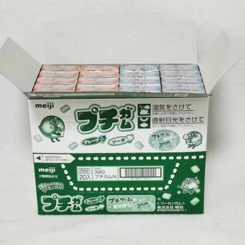 明治迷你汽水味葡萄味口香糖39g*20盒/组