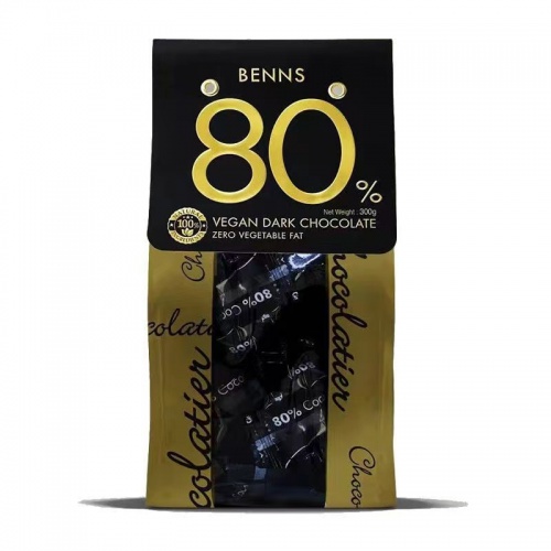 BENNS(贝纳丝)至醇黑巧克力80%（可可含量）200g*18袋/件