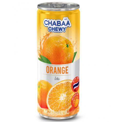 恰芭果粒嚼听装橙子汁饮料230ml*24罐/件