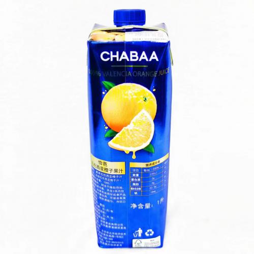 恰芭瓦伦西亚橙子果汁1L*12瓶/件