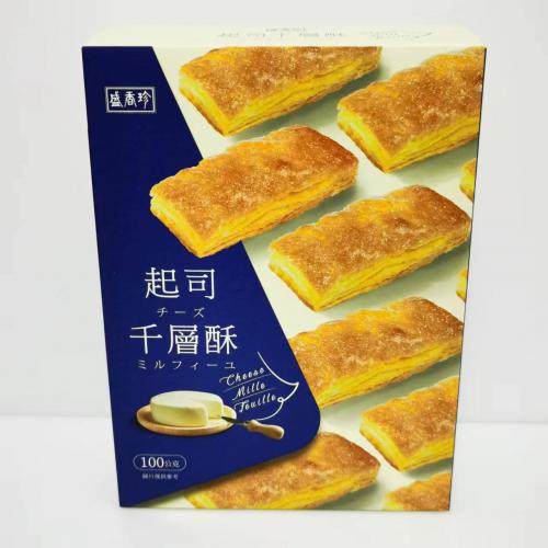 盛香珍起司（干酪味）千层酥100g*10盒/件