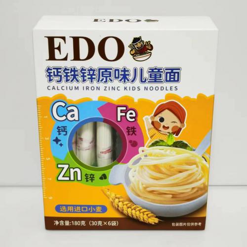 EDO钙铁锌原味儿童面180g（30g*6袋）*18盒/件