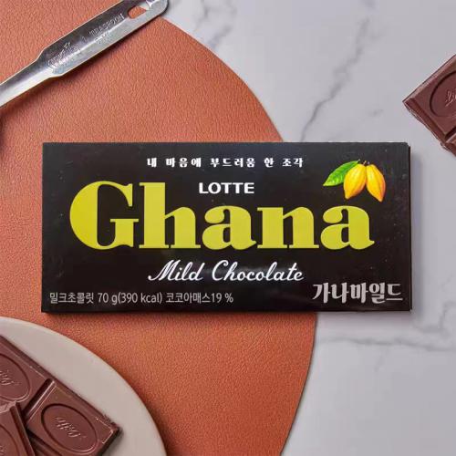 乐天加纳巧克力（黑色）70g*40块/件