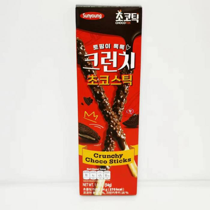 （清真）Sunyoung香脆巧克力味饼干棒54g*32盒/件
