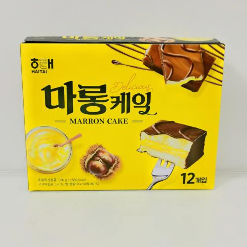 海太巧克力板栗味蛋糕336g（12包入）...